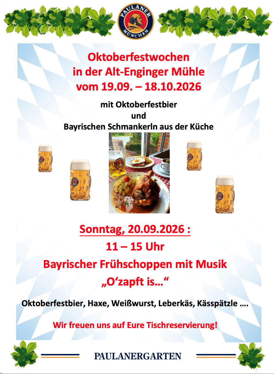Oktoberfestwochen 2026