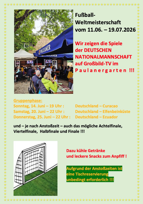 Fußball WM - public viewing im Paulanergarten