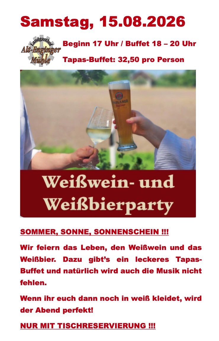 Weißwein- und Weißbierparty