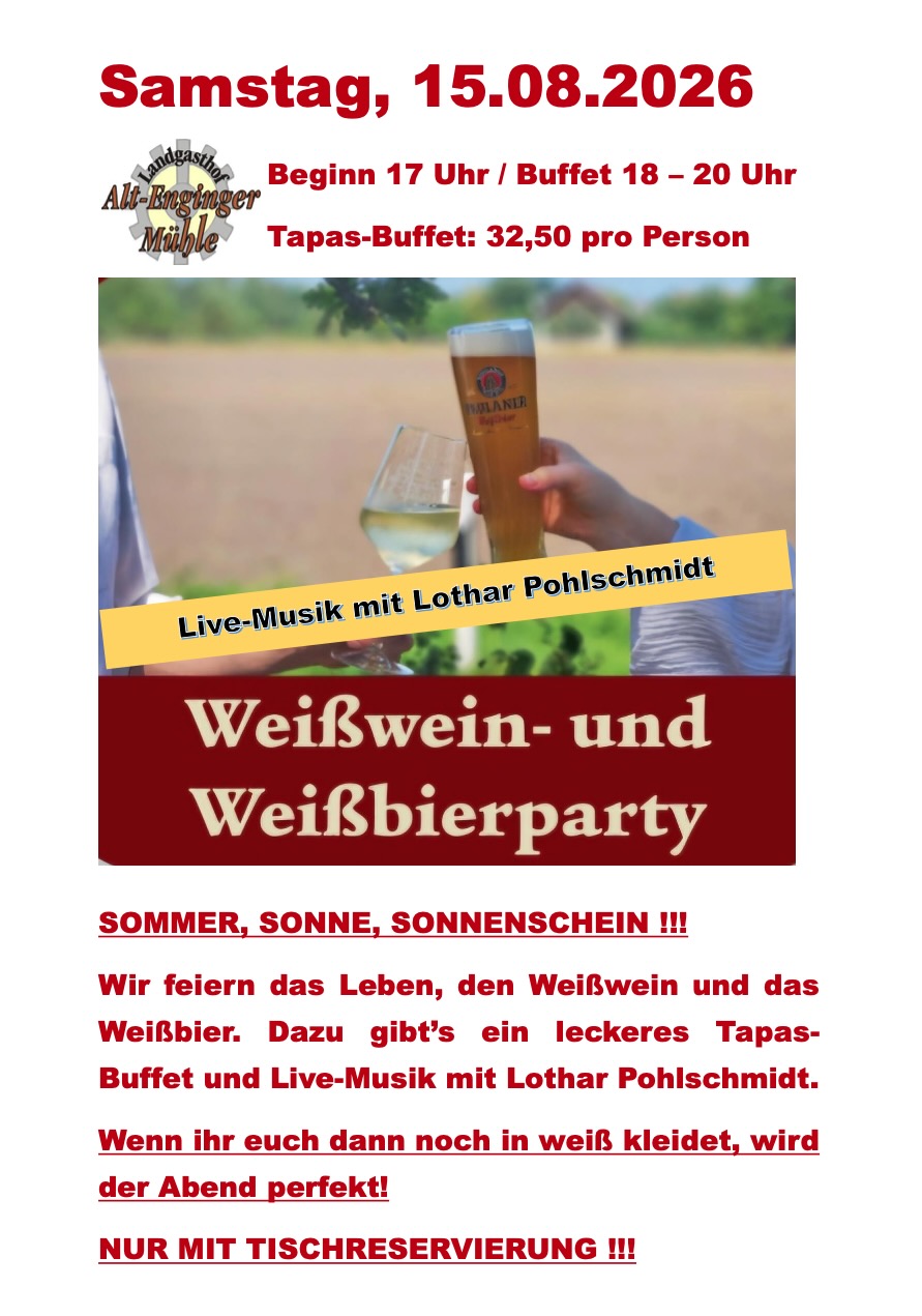 Weißwein- und Weißbierparty