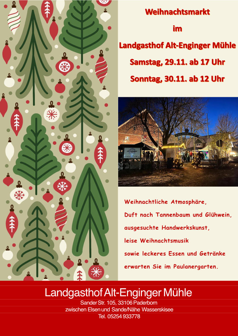 Weihnachtsmarkt in der Alt-Enginger Mühle